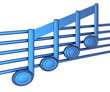 blue note on the staff