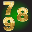 Vector golden figure set