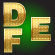 Vector golden figure set