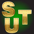 Vector golden figure set
