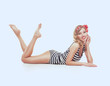 beautiful young retro pinup  woman