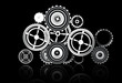 Foto: gear machinery and titanium concept gear machinery and titanium concept