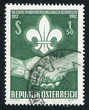 Scout emblem and handshake
