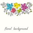 Vector: Floral background. Bouquet of abstract flowers. Floral background. Bouquet of abstract flowers.