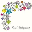 Vector: Floral border. Summer background. Floral border. Summer background.