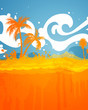 Vector Illustration of an Abstract Summer Background