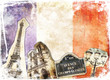 Collage vintage Paris France
