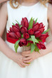 red tulip wedding bouquet