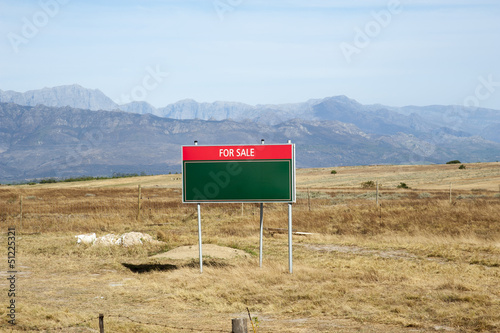 Photo: Land for sale board. Western Cape South Africa Land for sale board. Western Cape South Africa