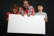Familie mit Textfreiraum