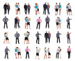 collection " back view of walking people ".