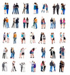 Collection "Back view  young couple".