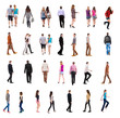 collection " back view of walking people "