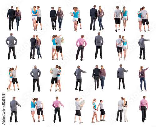 Photo: collection " back view of walking people ". collection " back view of walking people ".