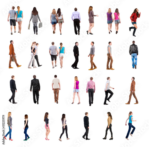 Photo: collection " back view of walking people " collection " back view of walking people "