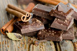 Broken chocolate bar