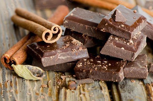 Photo: Broken chocolate bar Broken chocolate bar