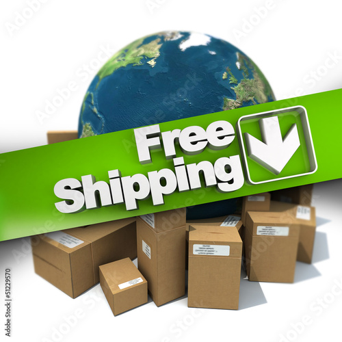 Illustration: International free shipping International free shipping
