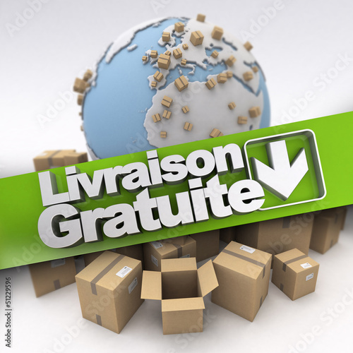 Illustration: International livraison gratuite International livraison gratuite