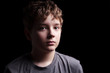 Sad teenage boy