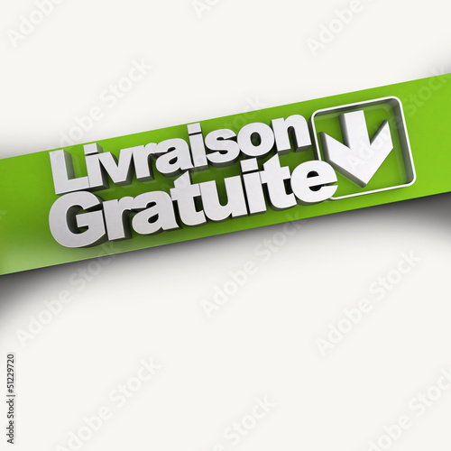 Illustration: Livraison gratuite diagonal banner Livraison gratuite diagonal banner