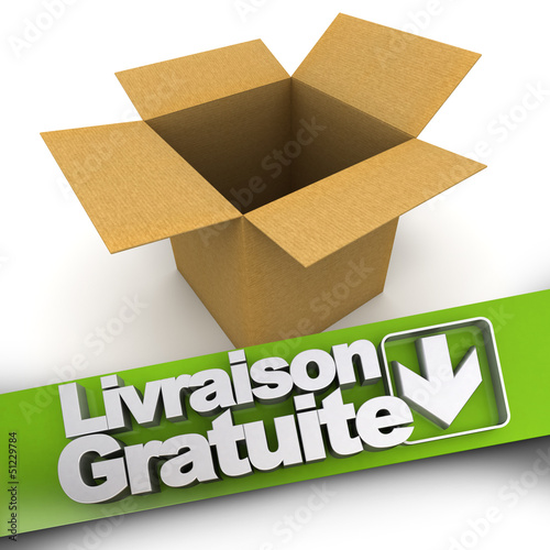 Illustration: Livraison gratuite, open box Livraison gratuite, open box