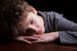 Sad teenage boy