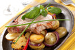 Roasted pork chop and potatoes