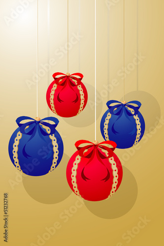 Illustration: Xmas balls decoration (illustration) Xmas balls decoration (illustration)