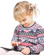 Child playing with a tablet computer