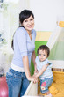 woman with a toddler