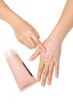 woman hand applying spa  scrub cream