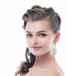 Jewelry. Glamorous Brunette - Brilliant Earrings. Sophistication