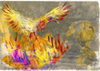 Greek myths (Full sized hand drawing) - Phoenix (Benu)
