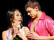 Couple  under  water drop.