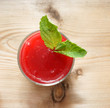 Foto: Himbeernachspeise mit Minze Himbeernachspeise mit Minze