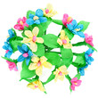 Flowers made of colored paper