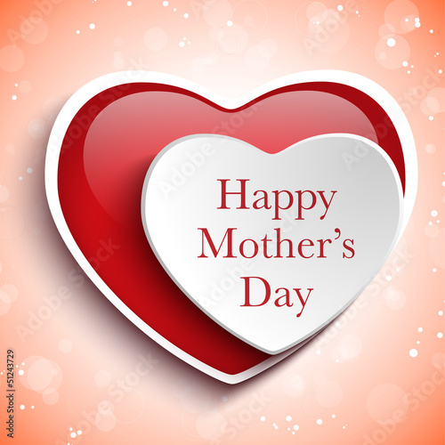 Vector: Happy Mother Day Heart Background Happy Mother Day Heart Background