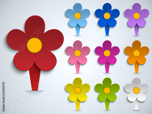 Vector: Flower Spring Pin Sticker Icon Flower Spring Pin Sticker Icon