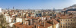 vue panoramique de Lyon de Fourvière au crayon