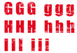 Stempel Buchstaben, Ziffern, Sonderzeichen