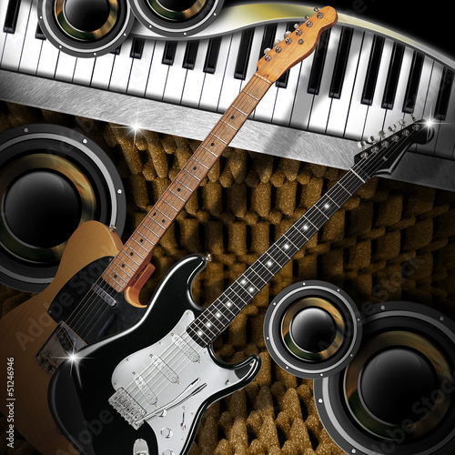 Photo: Guitars Woofers and Piano Guitars Woofers and Piano