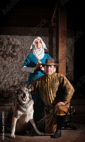 Photo: Medieval Characters with Dog Medieval Characters with Dog
