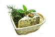 Dor blue cheese with herbs, nuts and honey
