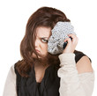 Angry Woman with Ice Pack