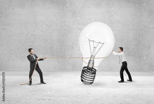 Photo: man pulling lamp man pulling lamp