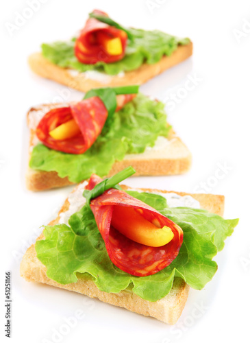 Photo: Salami rolls with paprika pieces inside, Salami rolls with paprika pieces inside,