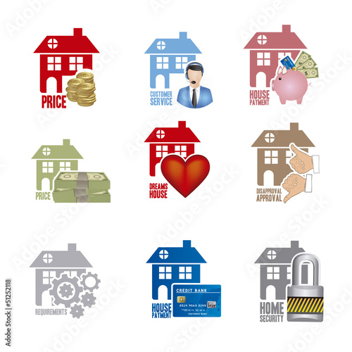 Vector: real estate and house icons real estate and house icons