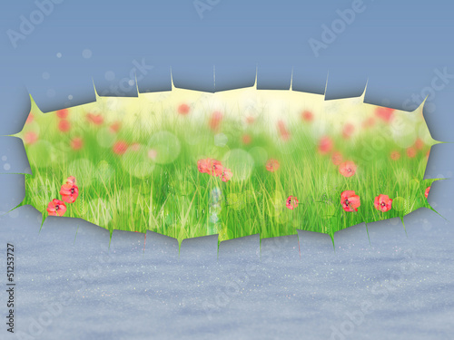 Illustration: Spring under winter Spring under winter