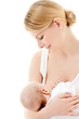 Mother breast feeding her infant